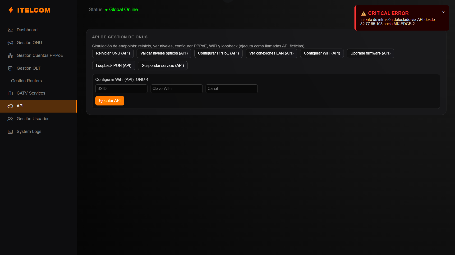 Dashboard PPPoE 1